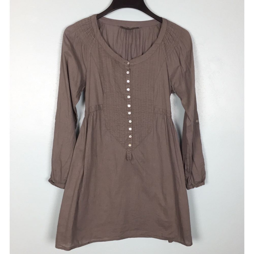 Zara Basic Gray Long Sleeve Tunic